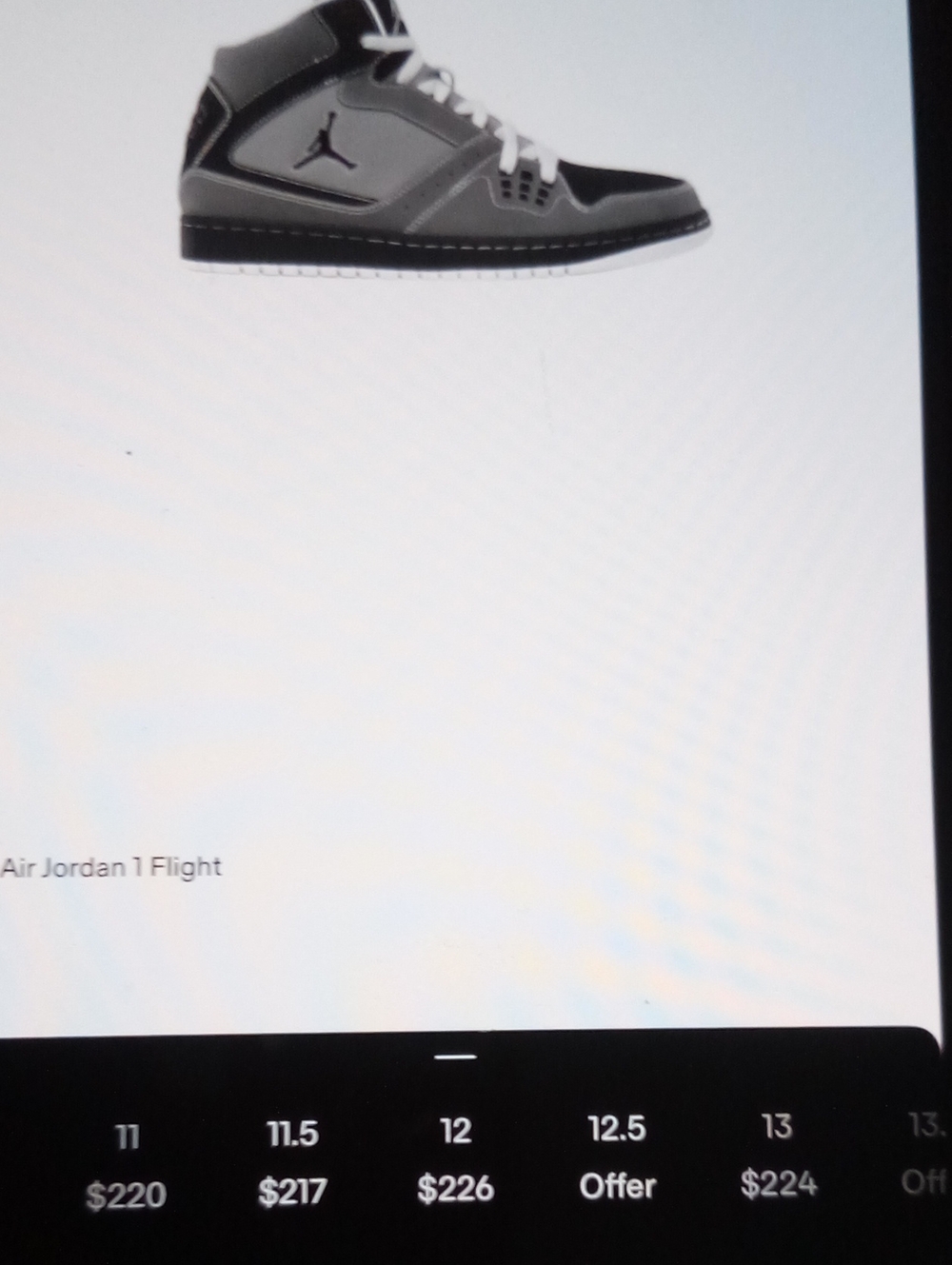 Nike Air Jordan 1 Flight Light Graphite Size 12 Men Item 20